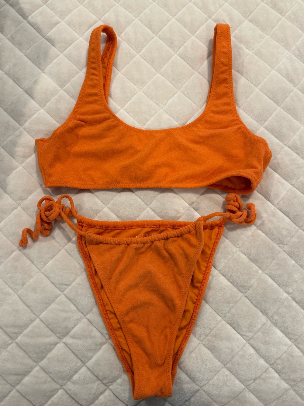 PacSun Orange Tie-Side Bikini Set